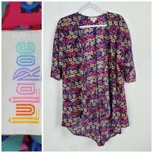 Lularoe Vibrant Floral Kimono Coverup NWOT